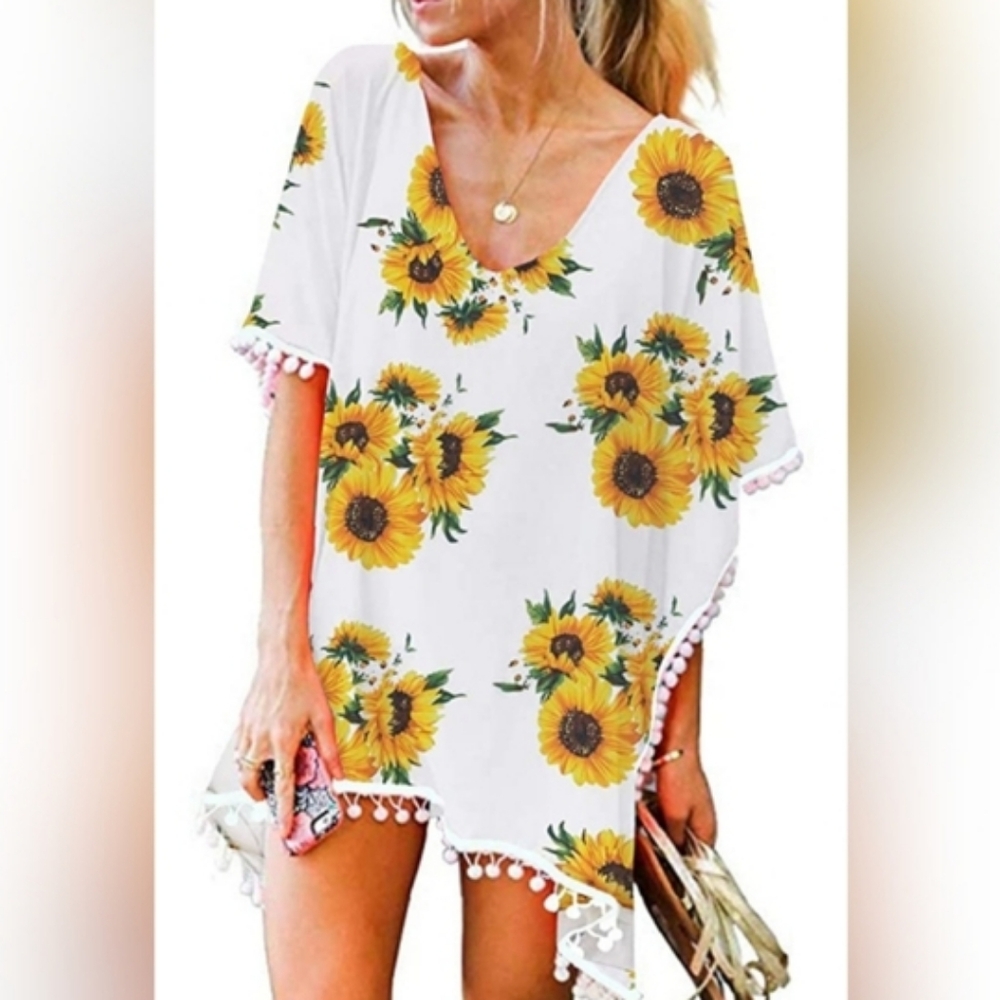 Women's Chiffon Tassel Swimsuit Cover Up Pool Beach Summer